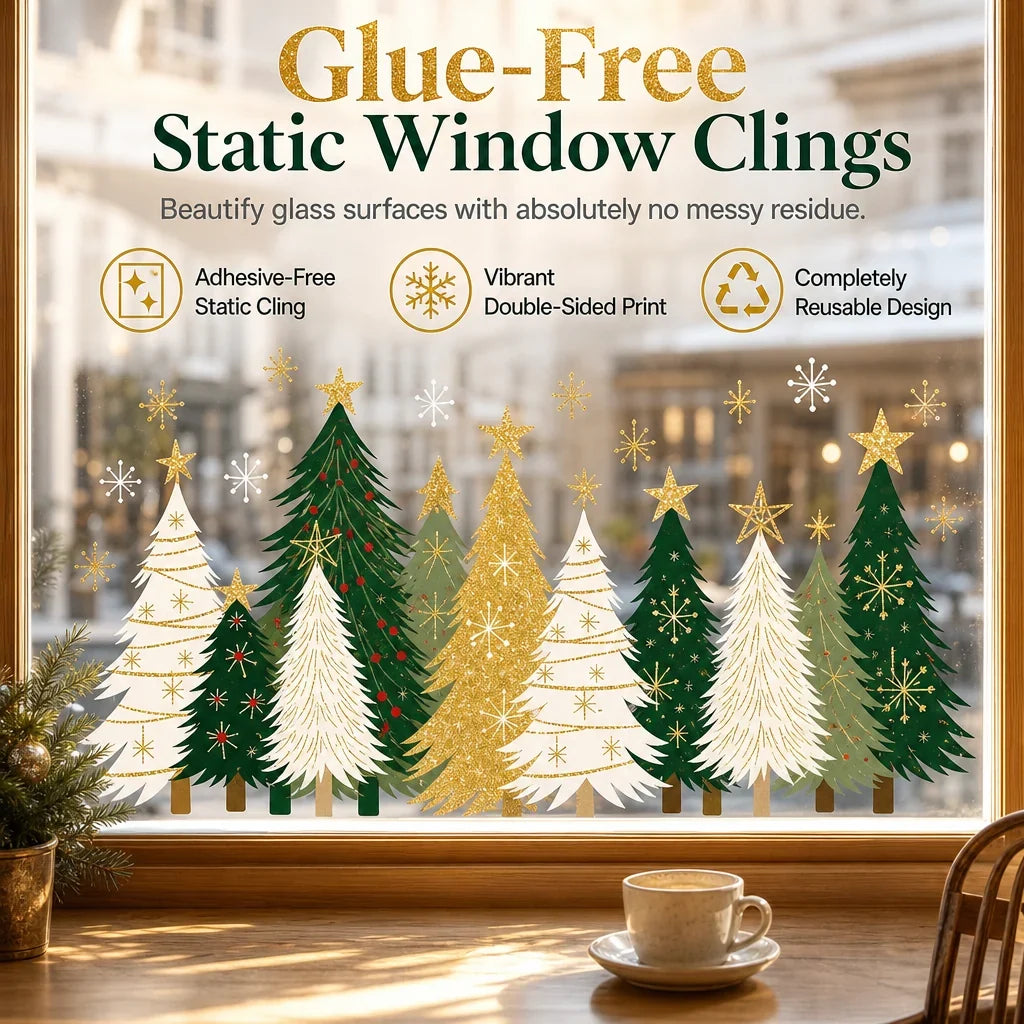 HolidayGlow Raamstickers — Direct Feestelijke Glans