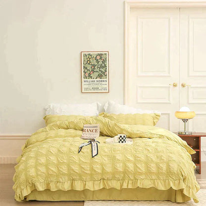 LaceBreeze™ 200 x 230 cm - 4-delige zomerbeddengoedset van ijskoud seersucker