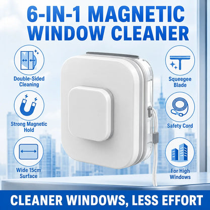 ClearVista 6-in-1 Magnetische Reiniger – Glanzende Ramen, Moeiteloos Schoon
