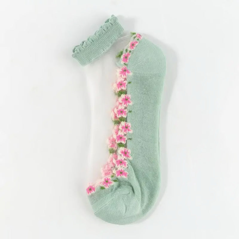 FloraLux – Elegante kanten sokjes | 5+5 paar GRATIS