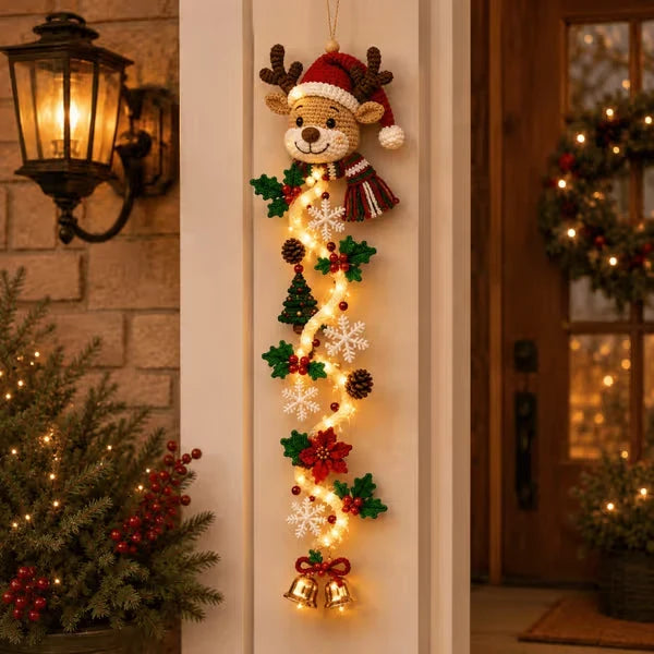 LuminaFest kerstdeurbekleding — warme gloed, instant magie