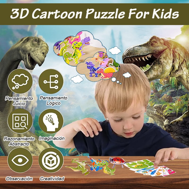 ImagiBuild™ – 3D educatieve puzzelset voor kinderen (10-pack)