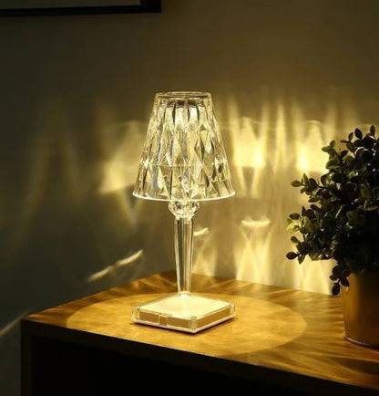 LumaLuxe Crystal Touch Lamp — Directe Warmte, Tijdloze Gloed