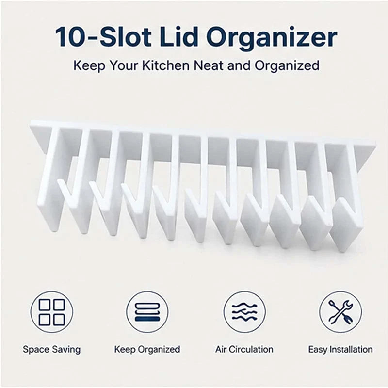 SleekStack dekselorganizer — Transparante kasten, stille kookervaring