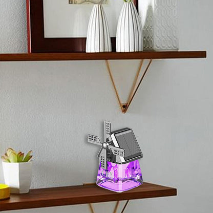 Windmill Solar Energy Rotating Aromatherapy Car Air Freshener