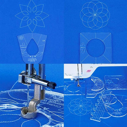 QuilteMaker - Liniaal en stanssjablonen voor naaimachines | 50% KORTING