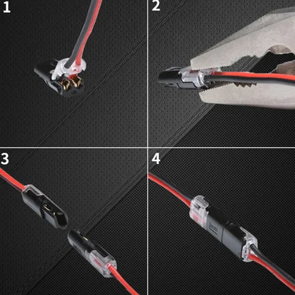 Dubbeldraads insteek connector met vergrendelingsgesp