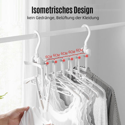 Opvouwbare kleerhanger en broekenrek