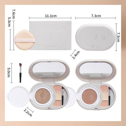 Camouflagepad met drie kleuren poeder