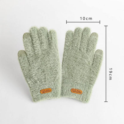 Neva – Dames Winter Touchscreen Handschoenen met Nepbontvoering