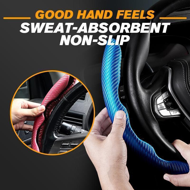 Stuurwielhoes van koolstofvezel en leer – Comfortabele grip en controle