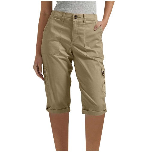 Heidi – Dames Capri Broek met Stretch en Praktische Zakjes