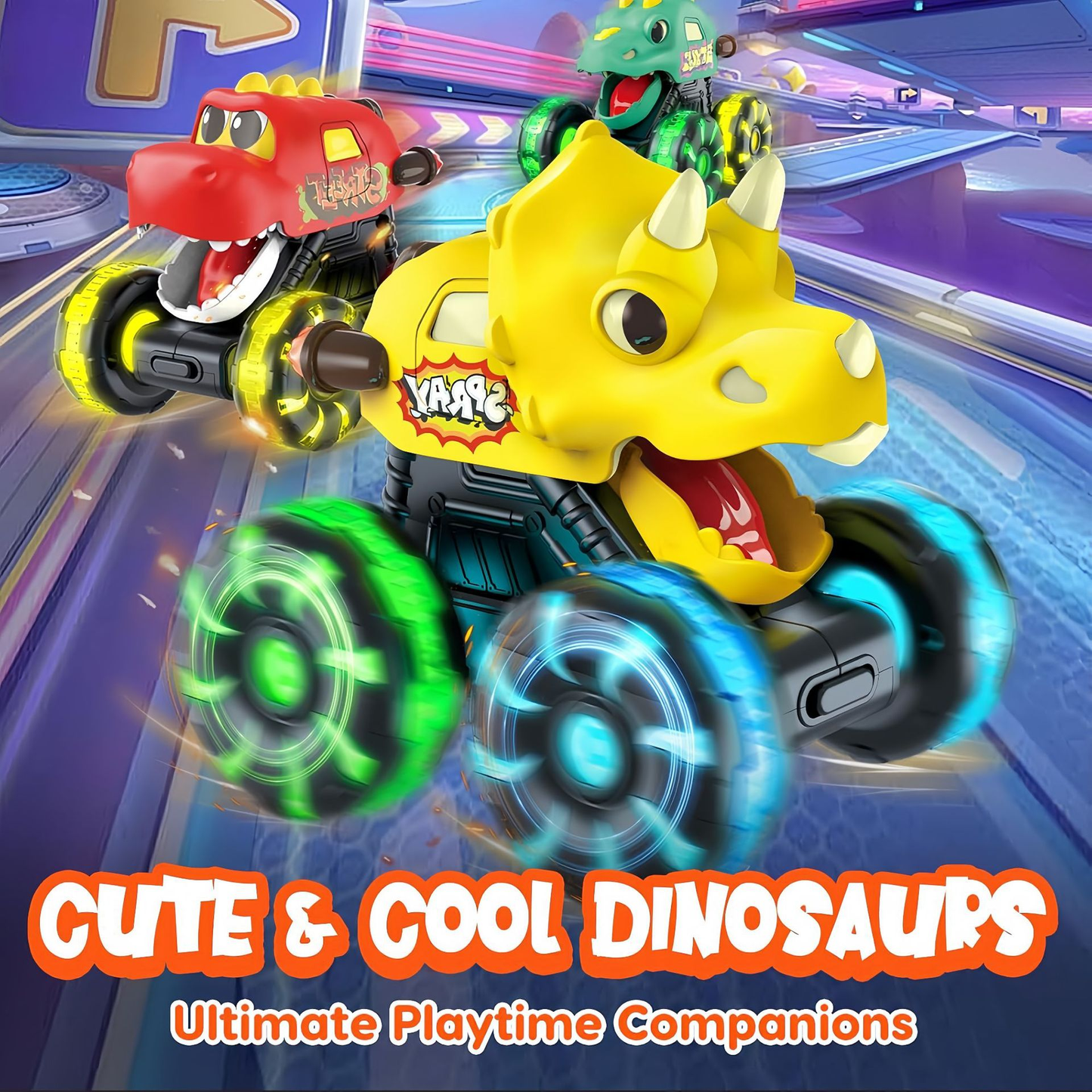 DinoDrive – Press & Go Dino Trucks | 50% KORTING