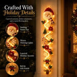 LuminaFest kerstdeurbekleding — warme gloed, instant magie