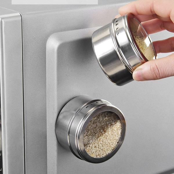 SpiceMag Pro - Set van 4 stuks — Magnetische Kruiden Organizer | 50% KORTING