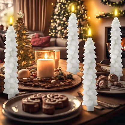 LumaGlow Set van 4 – Vlamloze taps toelopende kaarsen met afstandsbediening | 50% KORTING