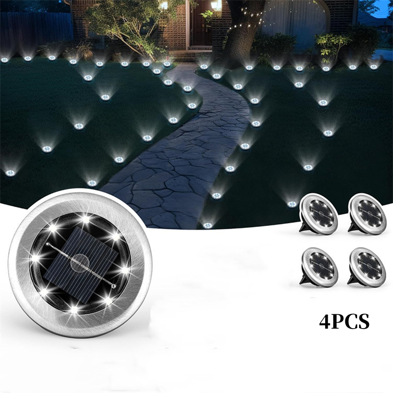 SolarGlow 4 stuks-Set — Tuinpadverlichting | 50% KORTING