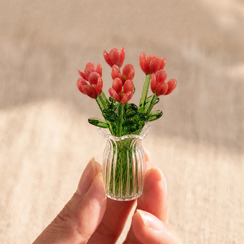 MiriFlor Mini Glazen Bloemen — Moeiteloze Kleurenmagie