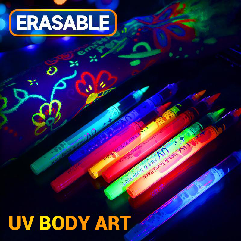 GlowBurst Marker 8-Kleuren Set — Ontsteek een Gedurfde Nachtleven Sfeer