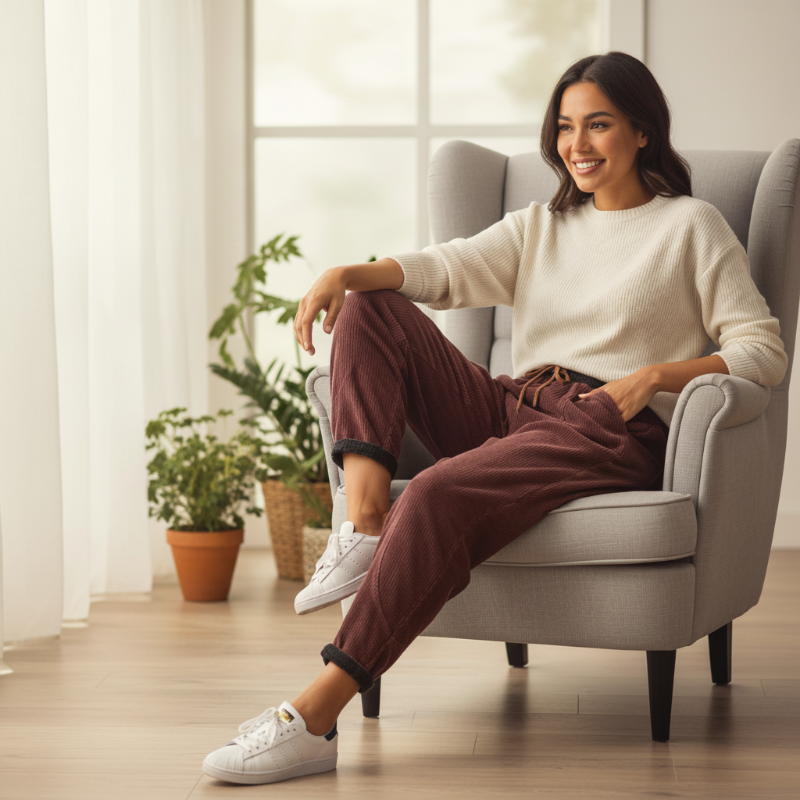 Nora — Gezellige Corduroy Broek met Zachte Voering