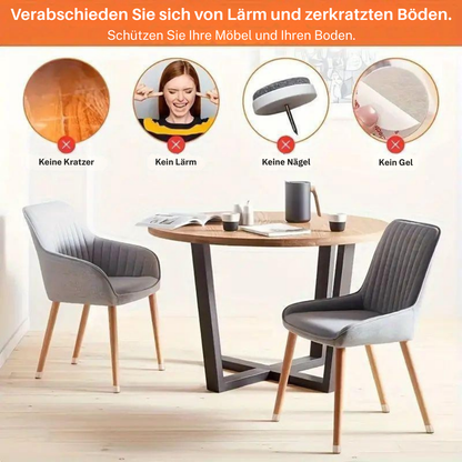 GlideGuard – stille vloerbescherming voor stoelen