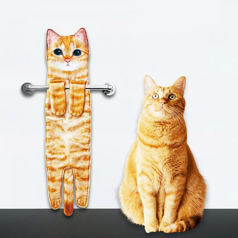 PurrTowel – Schattige kattenhanddoek | 1+1 GRATIS