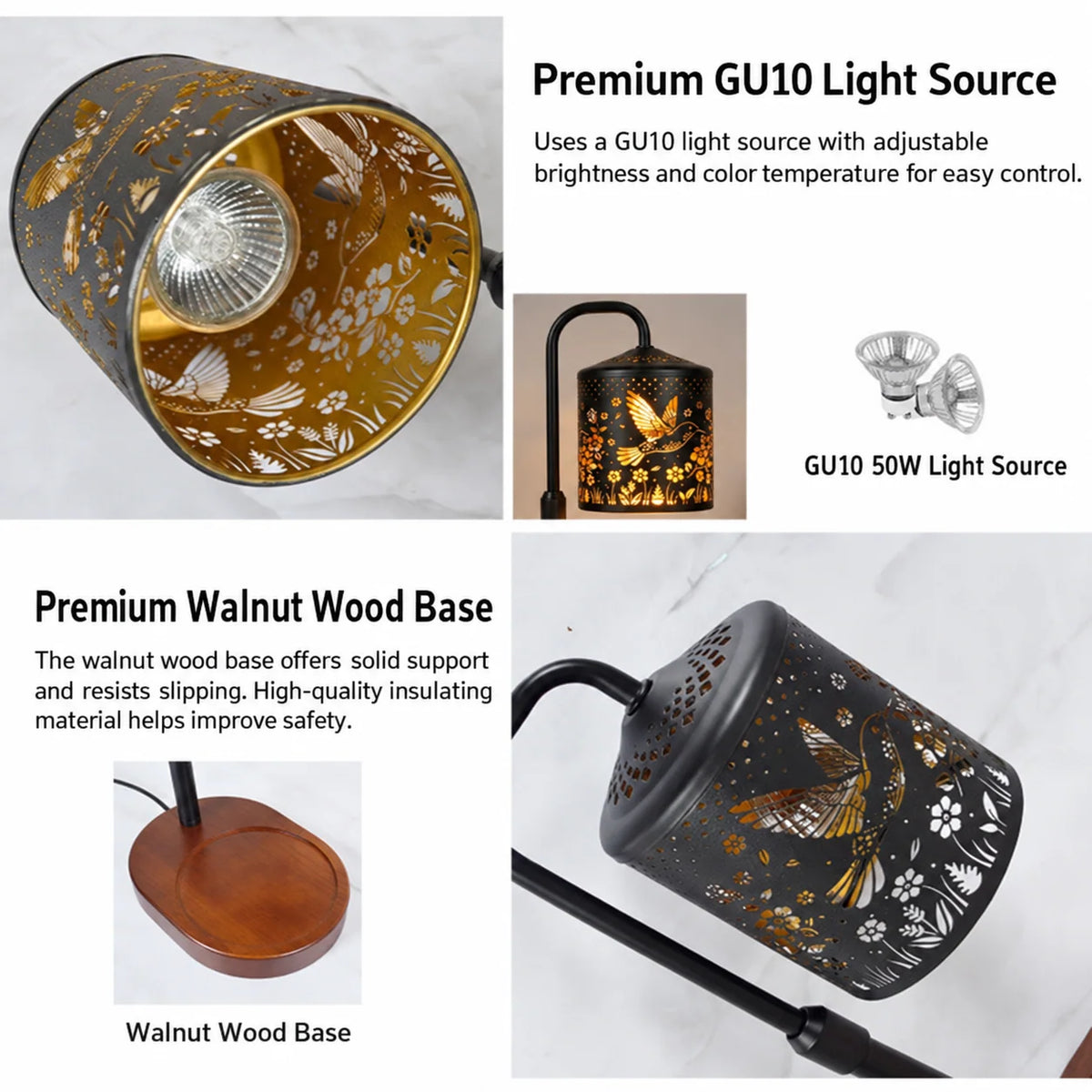 EmberLuxe Kaarsverwarmer — Sfeervol Licht, Kalmerende Geur