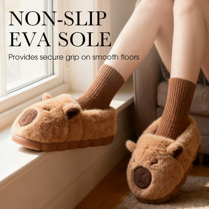 Darren — Knusse Pluche Pantoffels met Antislipzool