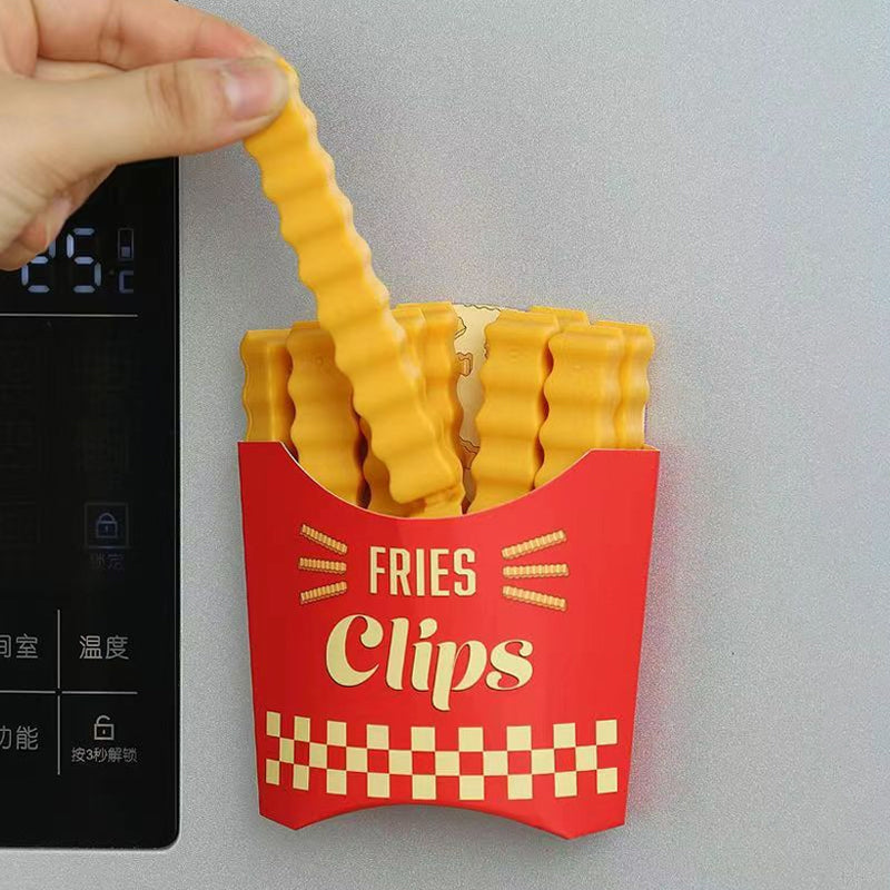 Grappige magnetische frites-voedselclips