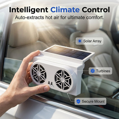 Zonne-auto-ventilator — Directe Koelcomfort