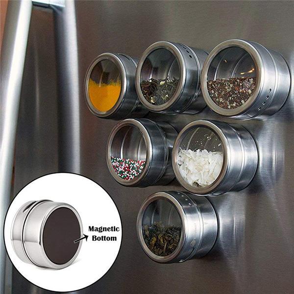SpiceMag Pro - Set van 4 stuks — Magnetische Kruiden Organizer | 50% KORTING