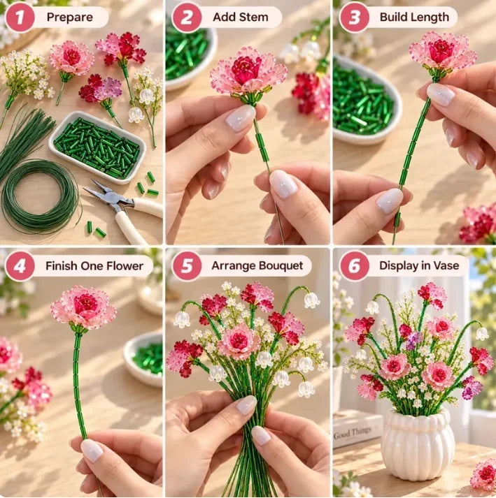 ShineCraft Kristalboeket — Eeuwig Stralende Schoonheid