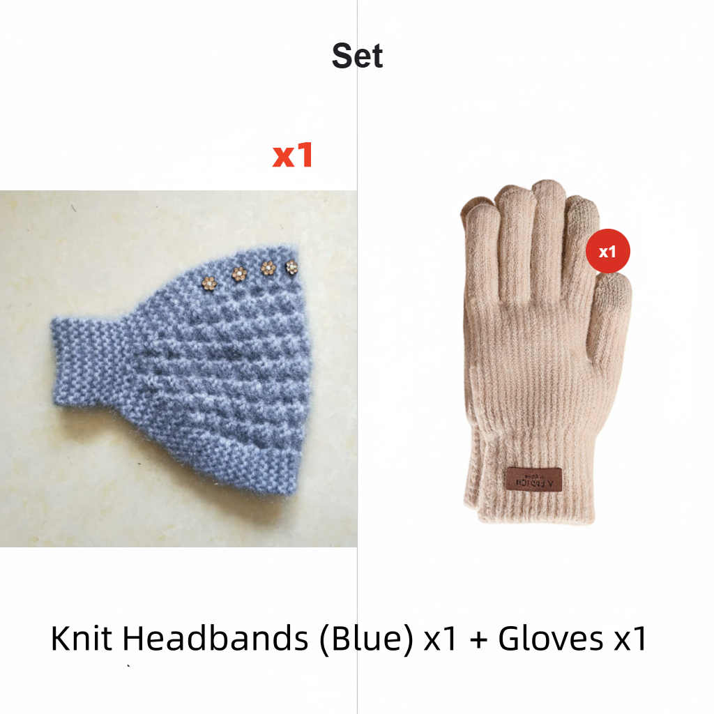 Grace – Gezellig gebreide hoofdband met bloemmotief en open bovenkant ontwerp