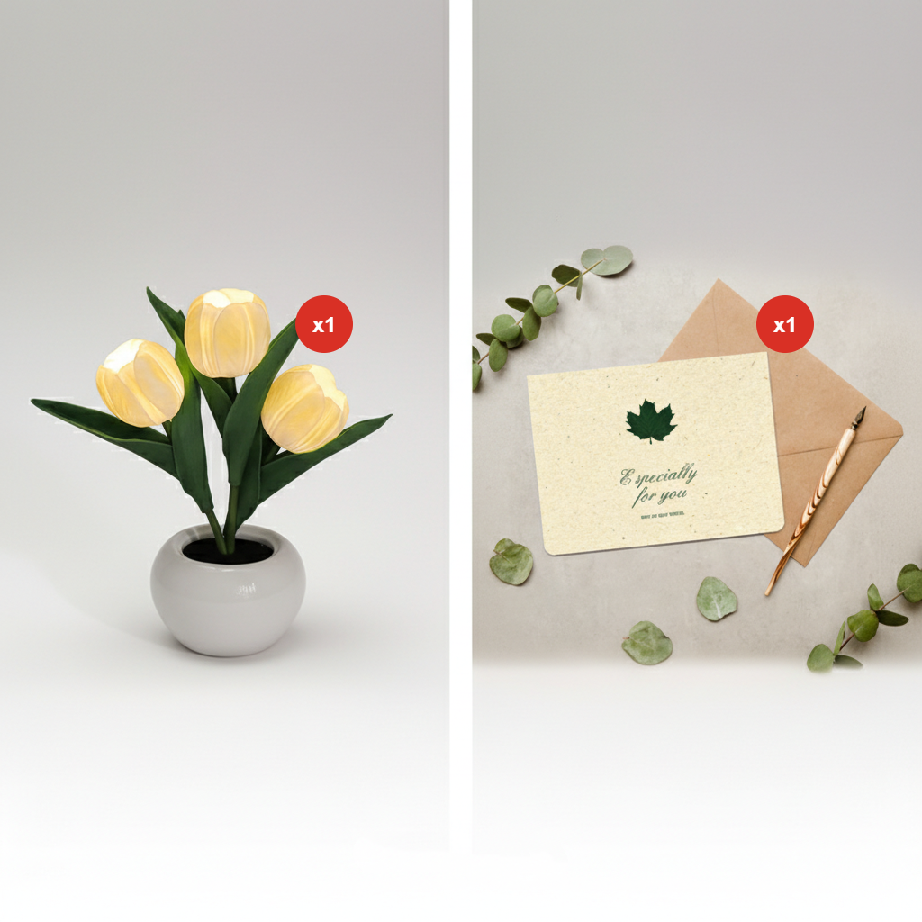 BloomGlow – Lichtgevende Tulpenlamp | 50% KORTING