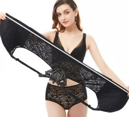 BloomBra™ beugelloze bh met rozenborduursel