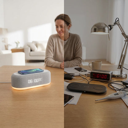 LumiNest — Smart Wekker met Oplader & Licht | 50% KORTING