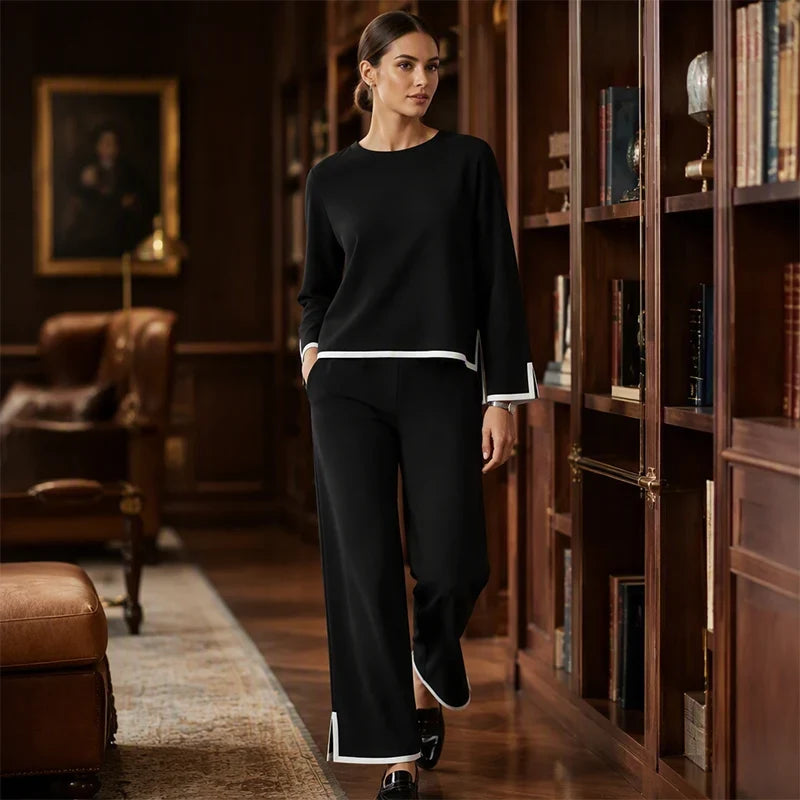 Heidi – Dames Everyday Set met Wijd Uitlopende Broek