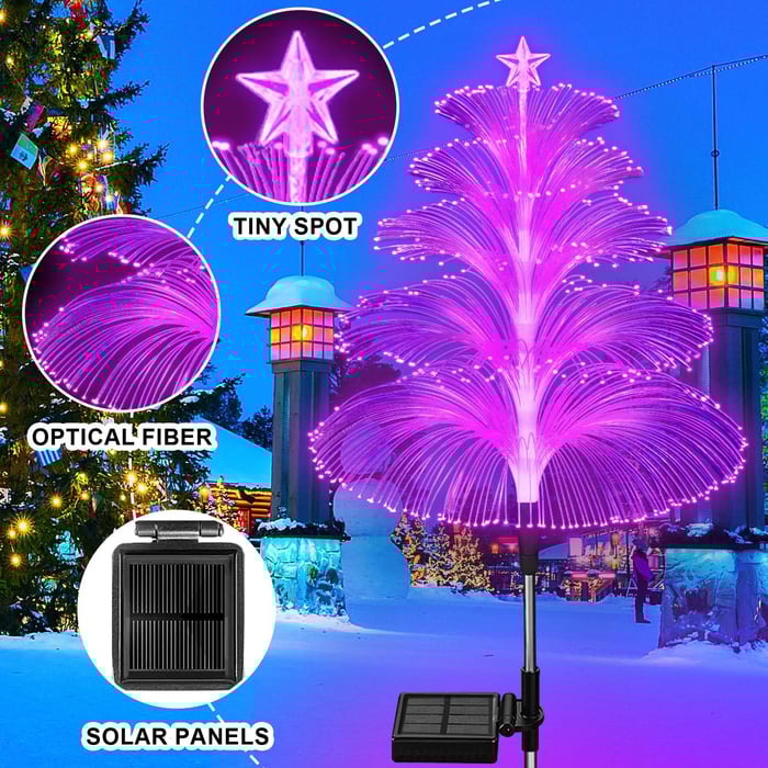 SolarGlow – Set van 3 kleurveranderende kerstbomen