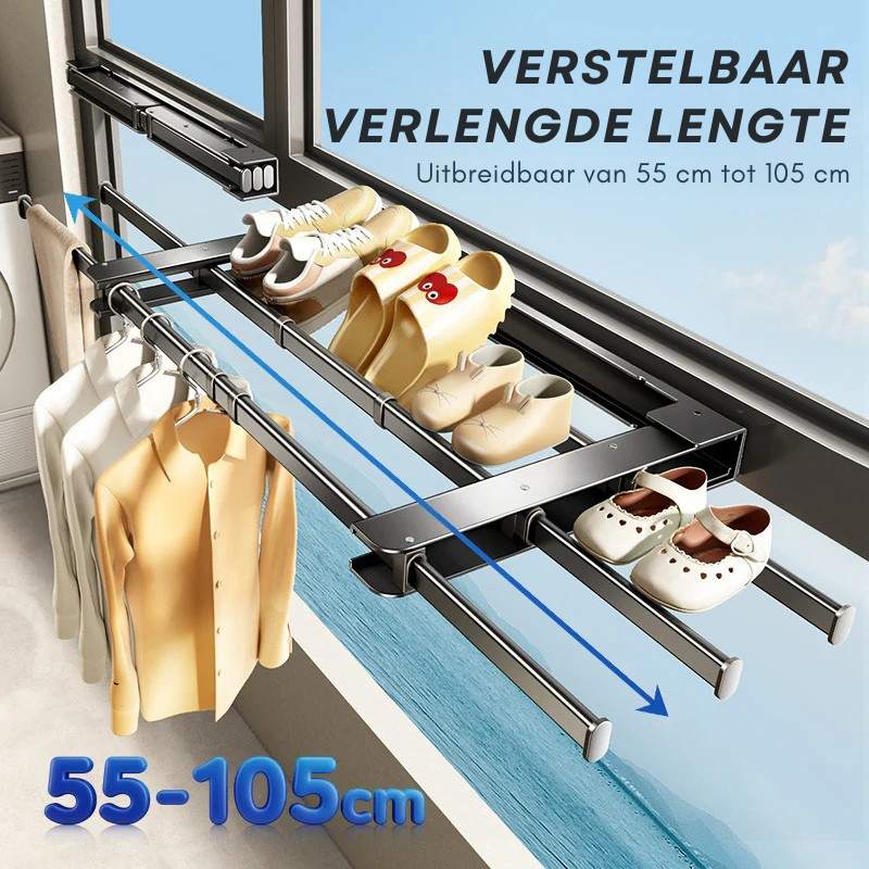 Homeplus – Opvouwbaar droogrek voor aan de muur | 50% KORTING