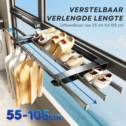 Homeplus – Opvouwbaar droogrek voor aan de muur | 50% KORTING