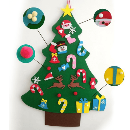 NIEUWE VERBETERDE DIY vilten kerstboom, een geweldig cadeau voor kinderen