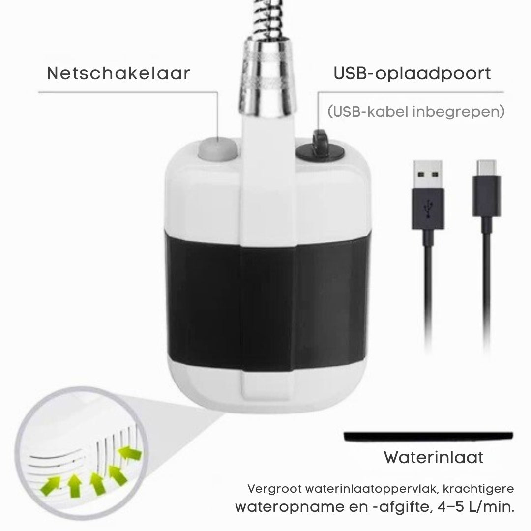 TrailShower™ – De mobiele campingdouche met krachtige druk | 50% KORTING