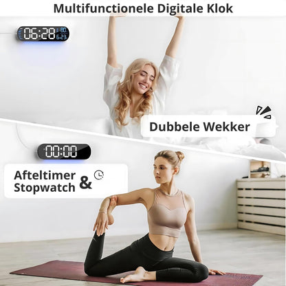 LumiTime - Digitale Wandklok | 50% KORTING