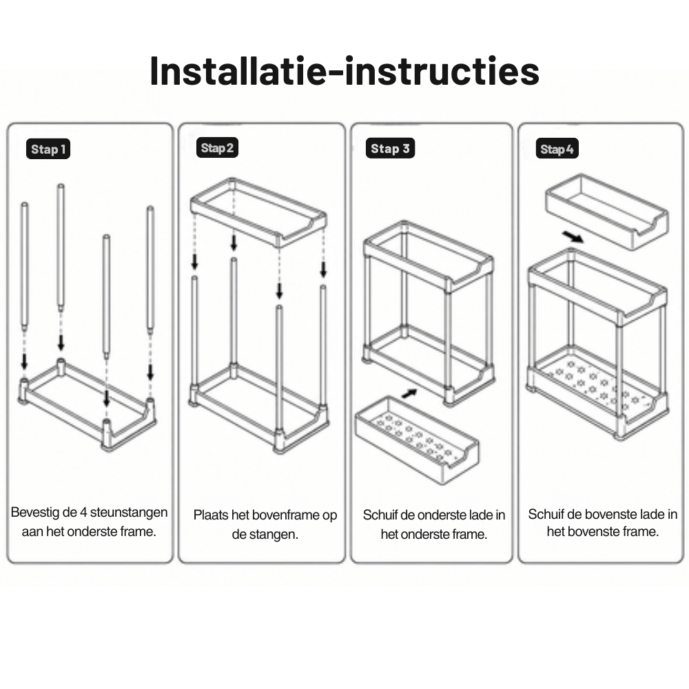 CabinetPro — Uitschuifbare Kast Organizer | 50% KORTING