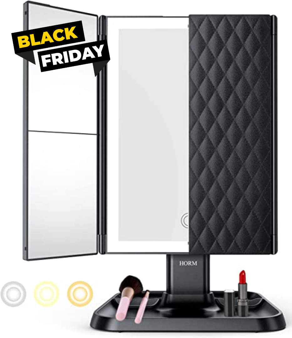 Drievoudige LED make-up spiegel