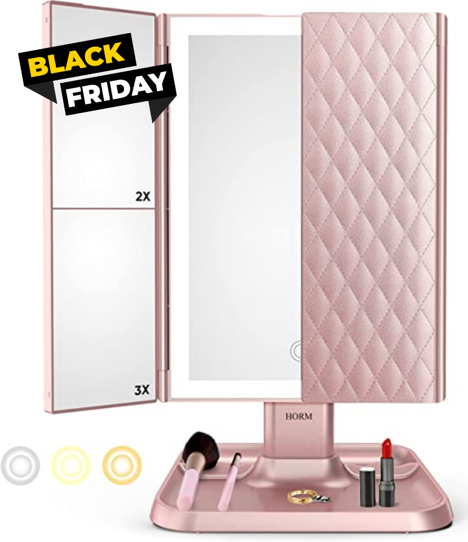 Drievoudige LED make-up spiegel