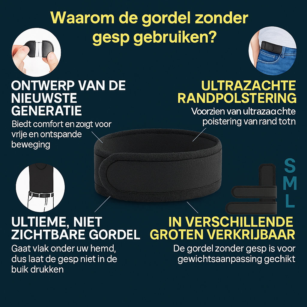 FlexiBelt - Onzichtbare riem met ultiem comfort en flexibiliteit | 1+1 GRATIS
