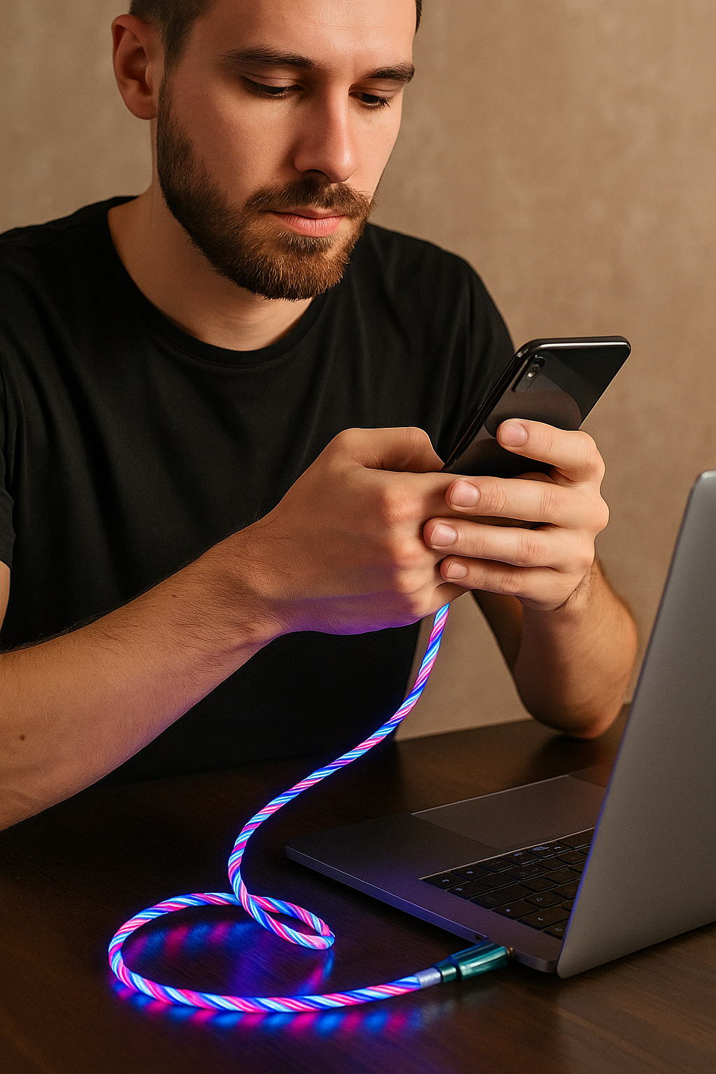 GlowCharge™ – Draaibare Kabel met Magnetische Oplaadconnector | 1+2 GRATIS