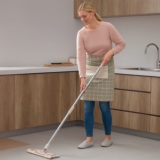 EasyWish™ – De slimme vlakke dweil met roestvrijstalen steel voor moeiteloos schoonmaken | 50% KORTING