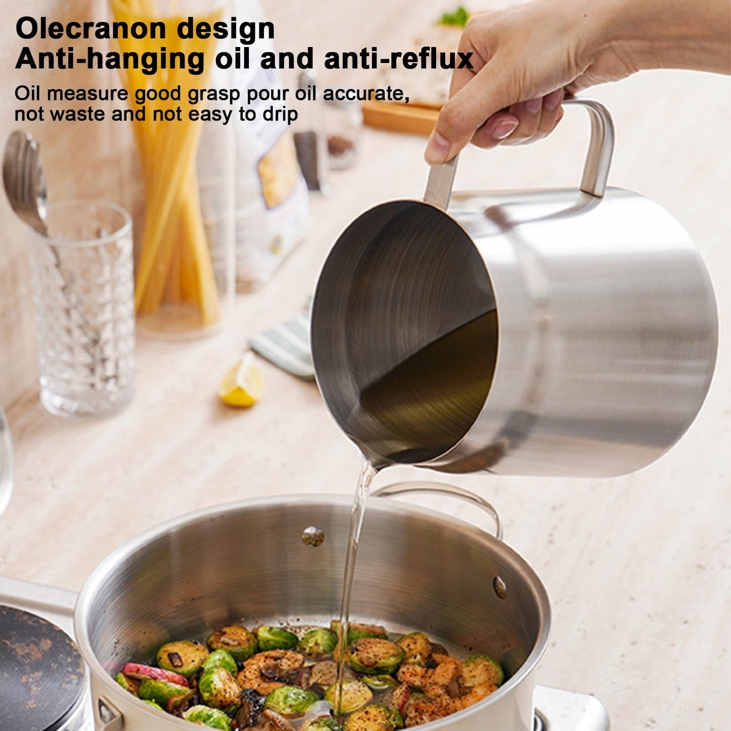 2-in-1 roestvrijstalen 304 multifunctionele oliezeefpot